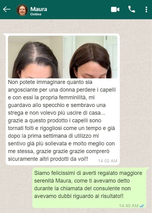 Prima e dopo trattamento capelli donna, risultati visibili.