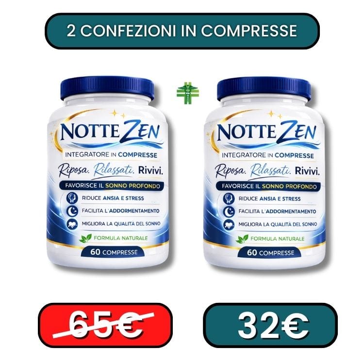 Integratore Notte Zen in compresse per il sonno e il relax.
