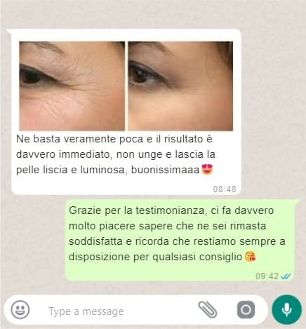 Prima e dopo trattamento anti-età per la pelle del viso.