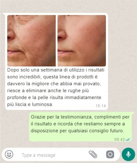 Prima e dopo trattamento viso, miglioramento della pelle in una settimana.