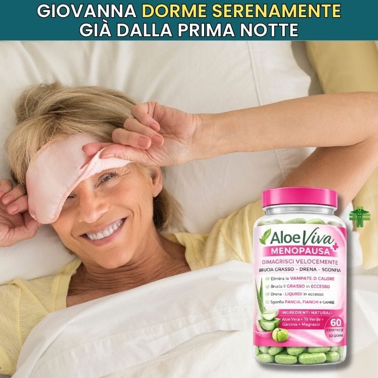 Integratore Aloe Viva Più per benessere e relax notturno.