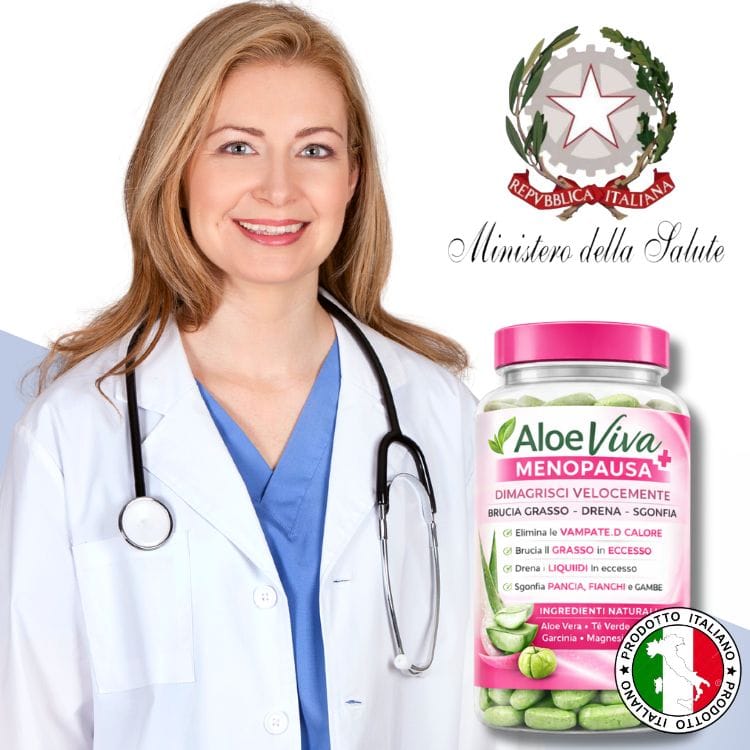 Integratore Aloe Viva Più per menopausa e benessere femminile.