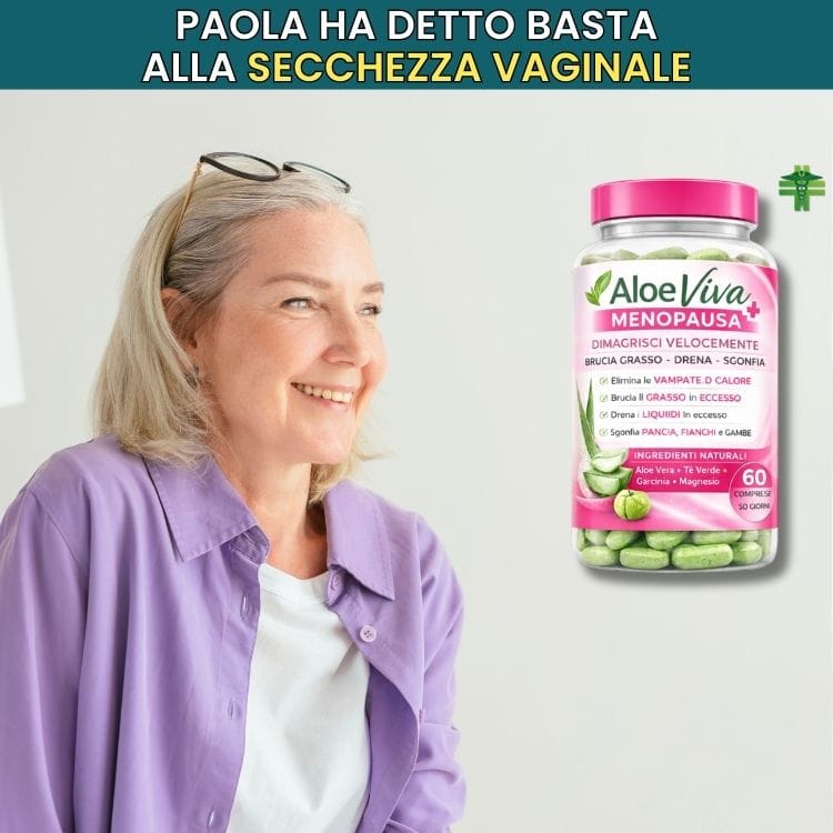 Integratore Aloe Viva Più per il benessere femminile e la salute vaginale.