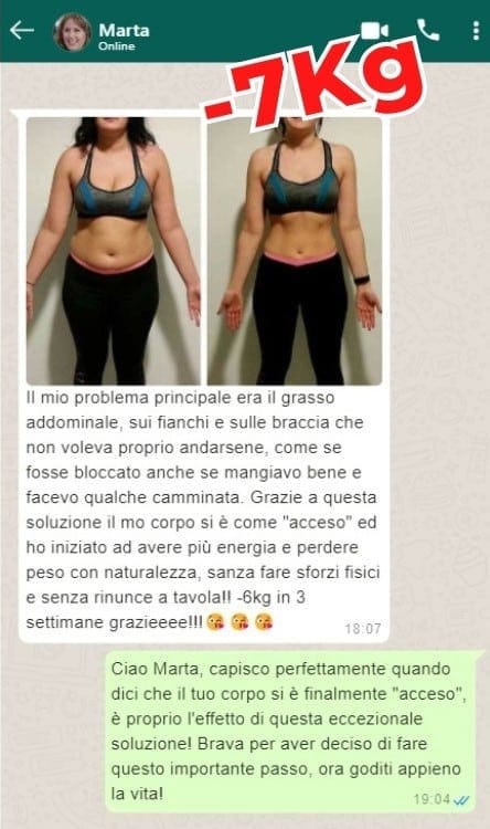 Prima e dopo la perdita di peso di 7kg con esercizio e dieta.