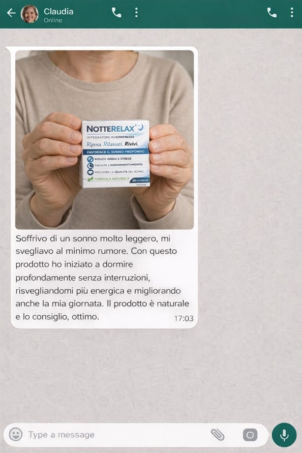 Integratore NotterRelax per migliorare il sonno e il riposo notturno.