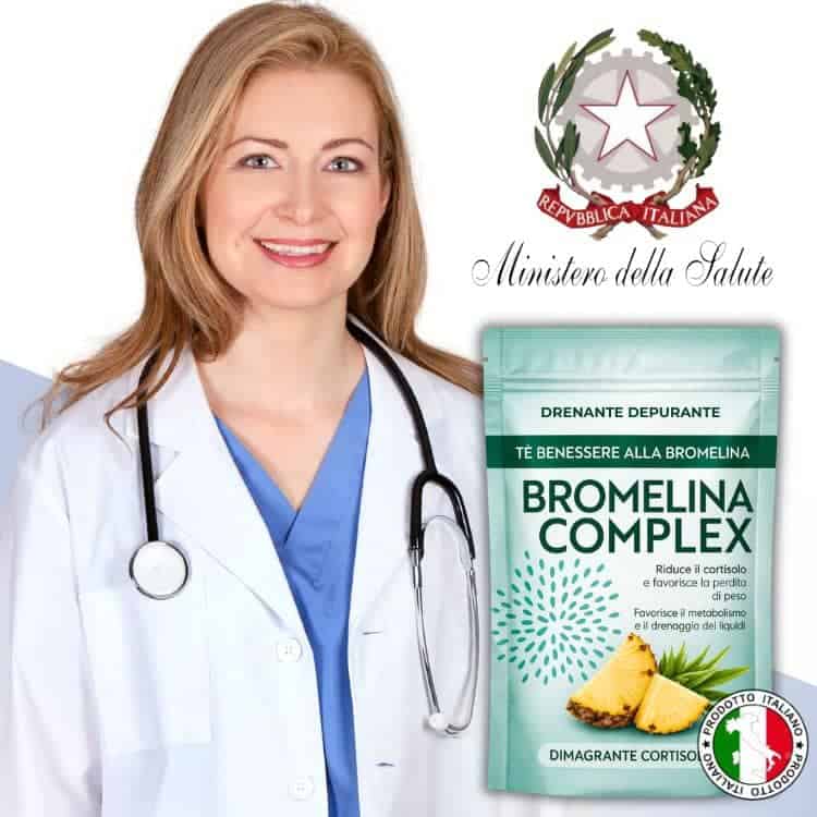 Integratore Bromelina Complex con ananas e curcuma, per il benessere digestivo.