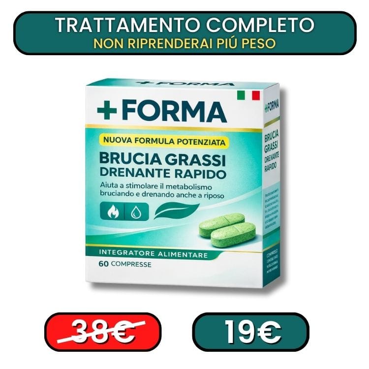 Integratore brucia grassi Drenante Rapidto Form4 Blis in confezione da 60 compresse.