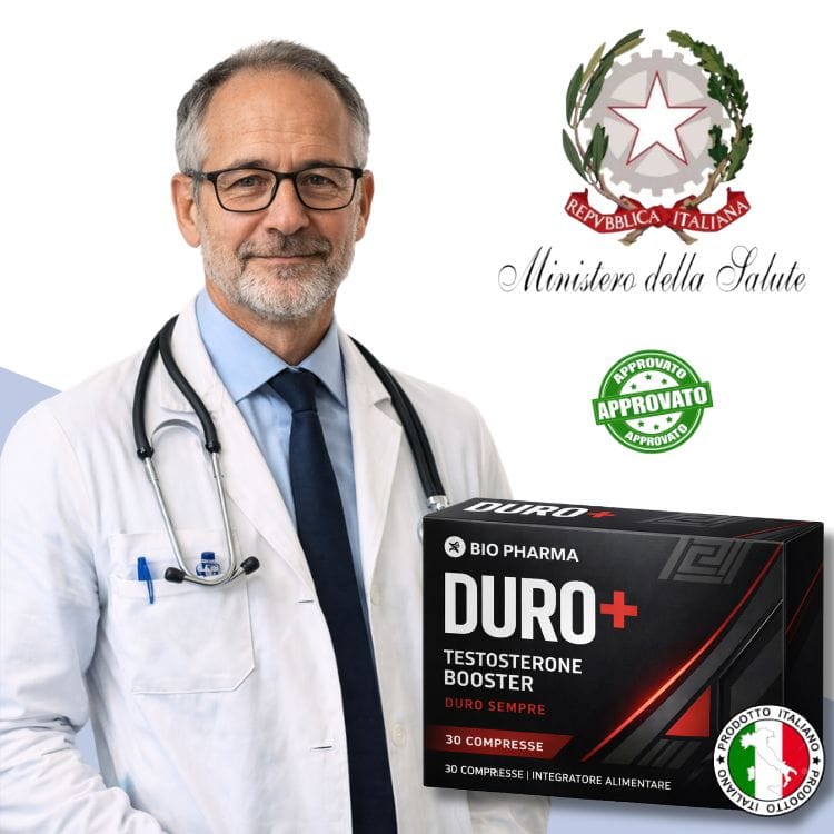 Duro+ integratore per aumento testosterone e energia maschile.