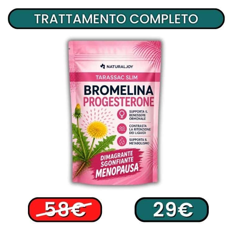 Integratore Bromelina Progesterone per menopausa e benessere femminile.