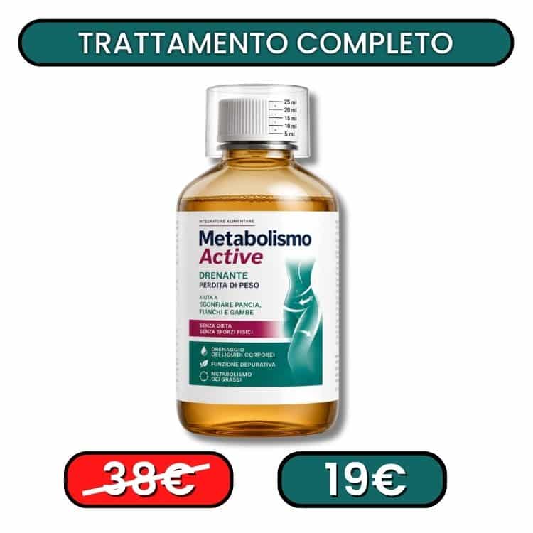 Integratore Metabolismo Active per perdita di peso e drenaggio.