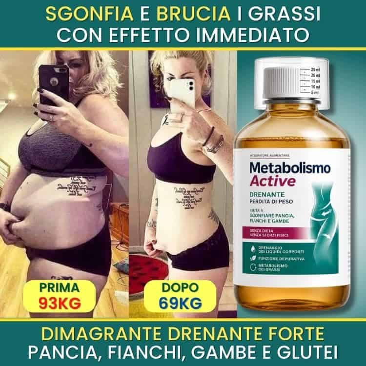 Integratore Metabolismo Active per dimagrimento rapido e naturale.