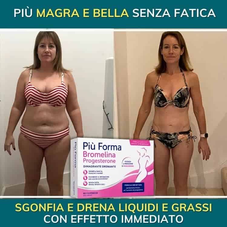 Donna prima e dopo perdita peso con herbgardenry.